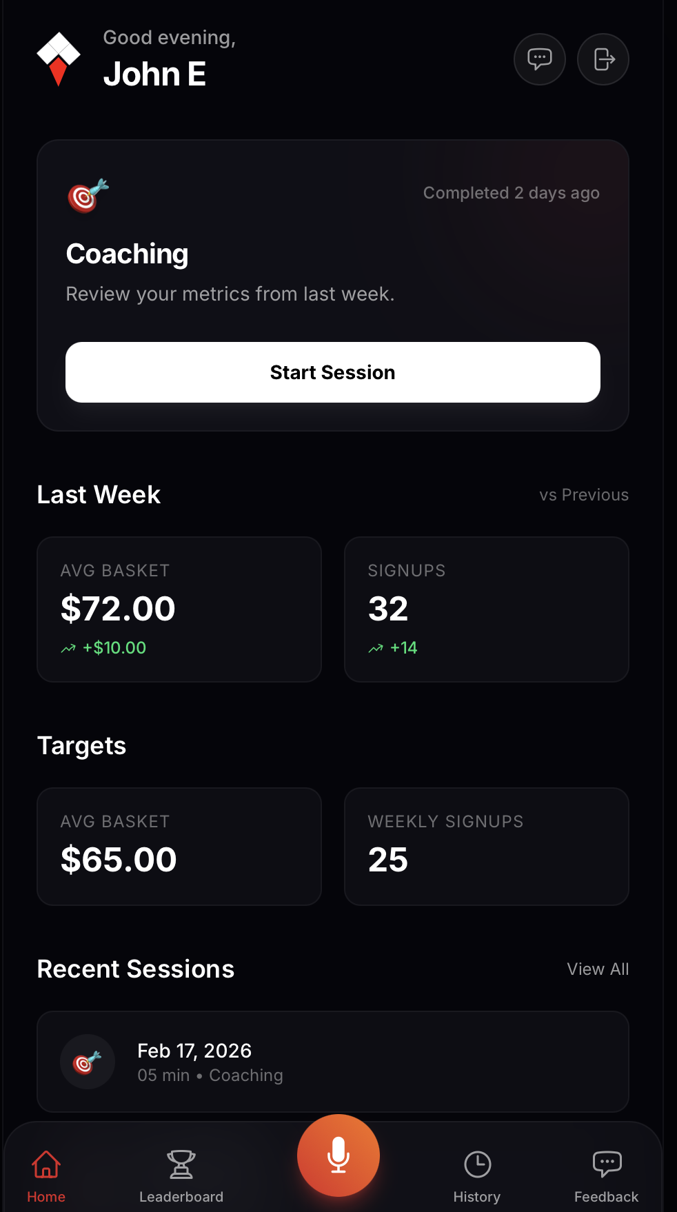 Home Dashboard
